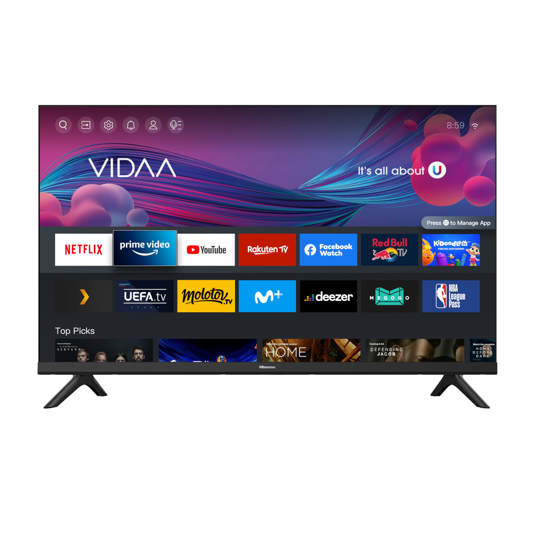 TV LED 70'' HISENSE 4K ULTRA DIMIMING / BEZELLES DESIGN / BLUETOOTH / NETFLIX